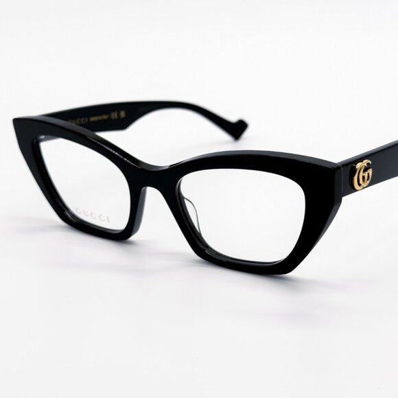 NEW GUCCI GG1334O 001 EYEGLASSES WOMEN BLACK CAT EYE EYEWEAR GUCCI - Picture 7 of 12